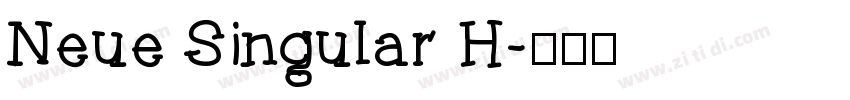 Neue Singular H字体转换